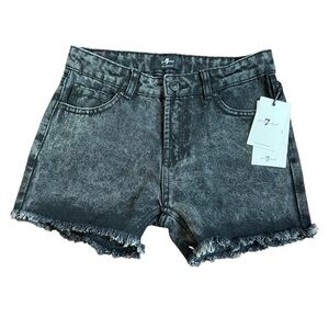 NWT 7 For All Mankind Black Denim Shorts